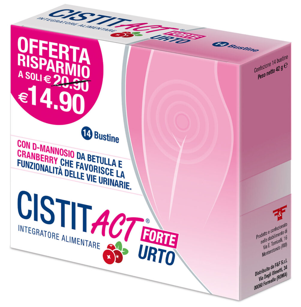 Cistit CISTIT ACT FORTE URTO - 14 bustine - Parafarmacia Consoli