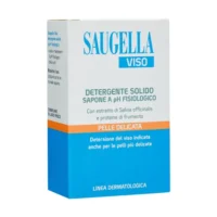 Saugella Viso Detergente Solido pH Fisiologico Sapone Pelle Sensibile - 100 g