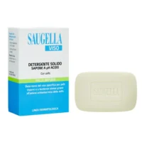 Saugella Viso Detergente Solido pH Acido Sapone allo Zolfo Pelle Impura - 100 g