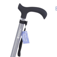 Bastone in alluminio monocromatico con manico Derby in ABS e TPR – Brio