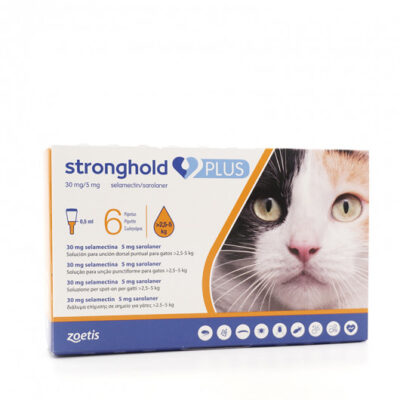 Stronghold Plus Soluzione Spot on per gatti tra 2,5 e 5 kg – 6 pipette